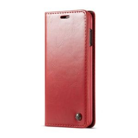 Кожаный чехол-книжка CaseMe-003 Crazy Horse Texture на Samsung Galaxy S10 e/G970-красный