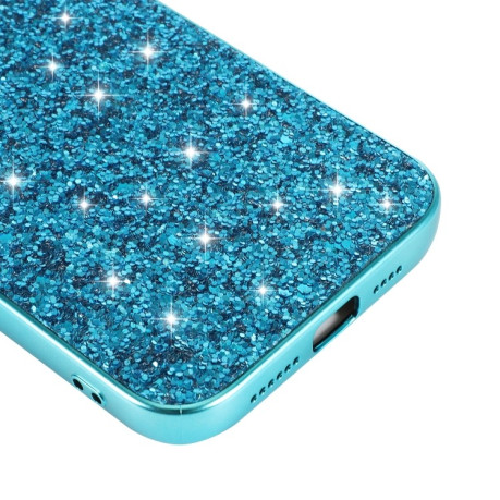 Ударозащитный чехол Glittery Powder на iPhone 14 Plus - черный