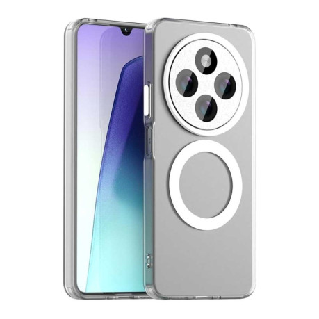 Противоударный чехол MagSafe Holder PC Hybrid для Xiaomi Redmi 14C 4G/Poco C75/Redmi A4 5G - белый