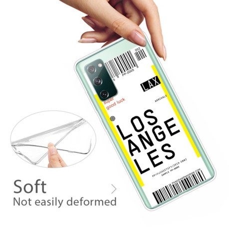 Противоударный чехол Boarding Pass Series на Samsung Galaxy S20 FE - Los Angeles