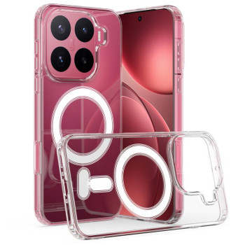 Чохол Clear Case з MagSafe гібрид твердого і м'якого матеріалу на Xiaomi 17T Pro 5G — прозорий