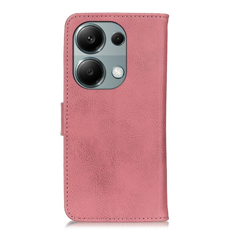 Чохол-книжка KHAZNEH Cowhide Texture на Xiaomi Redmi Note 13 4G - рожевий