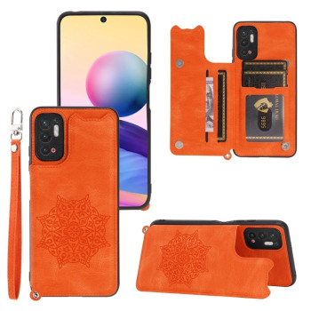 Протиударний чохол Mandala with Card Slot для Xiaomi Poco M3 Pro/Redmi Note 10 5G/10T/11 SE - помаранчевий