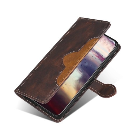 Чохол-книжка Stitching Skin Feel для OnePlus Nord 2T - коричневий