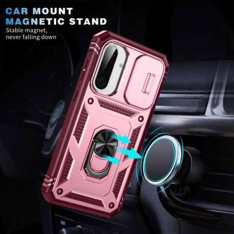 Протиударний чохол Sliding Camshield для Samsung Galaxy A56 5G - Pink+Rose Red