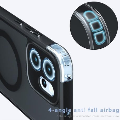 Чехол MagSafe Holder Armor гибрид на OPPO Reno14 F 5G - черный