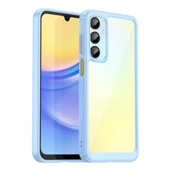 Протиударний чохол Colorful Acrylic Series із кольоровою силіконовою боковиною на Samsung Galaxy A26 5G - синій