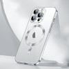 Чехол SULADA MagSafe Plating TPU на iPhone 15 Pro Max - серебристый