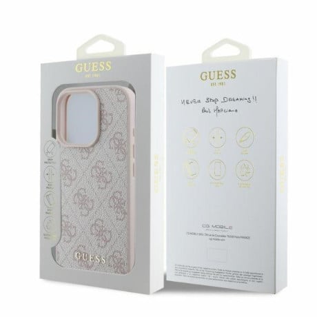 Оригинальный чехол Guess 4G Classic на iPhone 16 Pro Max - Pink