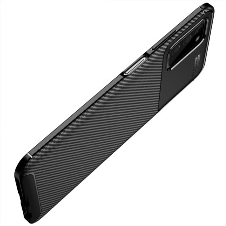 Ударозащитный чехол HMC Carbon Fiber Texture на Samsung Galaxy A03s - черный