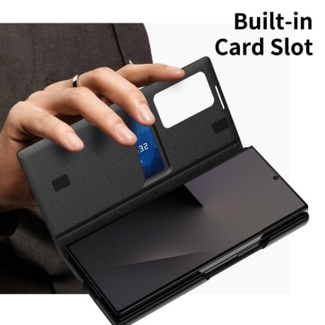 Чехол-книжка Smart View Window Leather на Samsung Galaxy Fold 7 5G - черный
