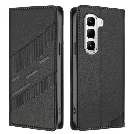 Чехол-книжка Embossed Multi-functional Wallet Retro Leather на Infinix Hot 50 Pro 4G - черный