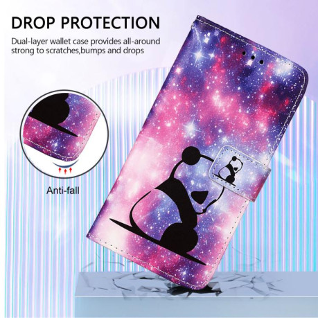 Чохол-книжка Colored Drawing Pattern Plain Weave Leather для Xiaomi Redmi Note 14 Pro 5G/Poco X7 - Panda