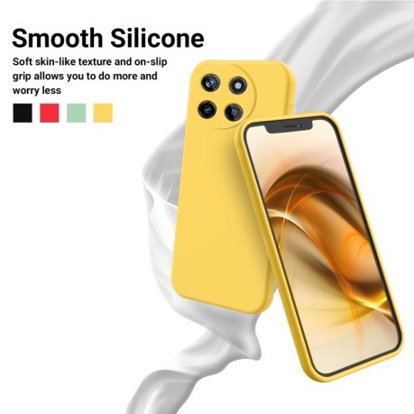 Силиконовый чехол Solid Color Liquid Silicone на Realme 11 4G - желтый