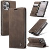 Чехол-книжка CaseMe-013 многофункциональный с кармашком для карт на  iPhone 16 Pro Max - коричневый