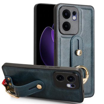 Протиударний чохол Wristband Leather Back для OPPO Reno13 F 5G - синій