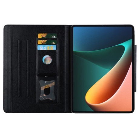 Чехол-книжка Cat Buckle Leather на Xiaomi Pad 7 / 7 Pro - черный