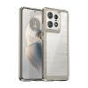 Противоударный чехол  Colorful Acrylic Series с цветной силиконовой боковиной на Motorola Moto Edge 50 Pro - серый