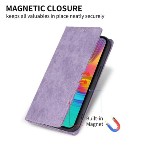 Чохол-книжка Business Solid Color із захистом від сканування RFID на Samsung Galaxy A17 4G - фіолетовий