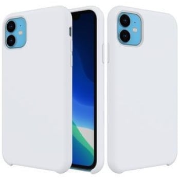 Силиконовый чехол Solid Color Liquid на iPhone 11- белый