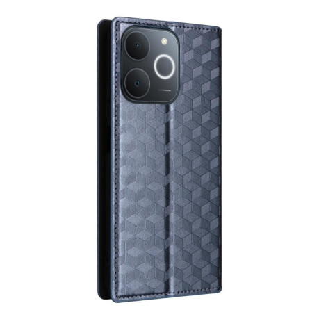 Чохол-книжка Cubic Grid з фактурою Calf для Realme Note 70T 4G / 70 4G — синій