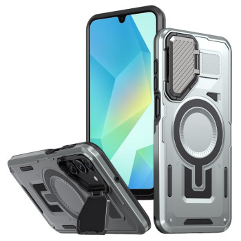 Противоударный чехол Shield Frame Holder MagSafe для Samsung Galaxy A16 5G - серый