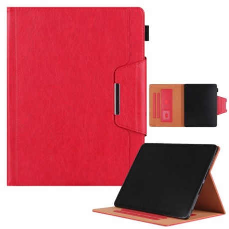 Чохол-книжка Solid Color Metal Buckle Leather Smart для iPad Pro 13 2024 - червоний