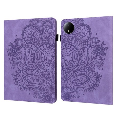 Чохол-книжка Embossed Tiger Pattern Leather для Xiaomi Redmi Pad SE 8.7 - фіолетовий