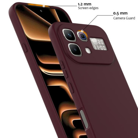 Силиконовый чехол Shockproof Silicone с Magsafe на Infinix Note 60 / 60 Pro 5G — сливовый