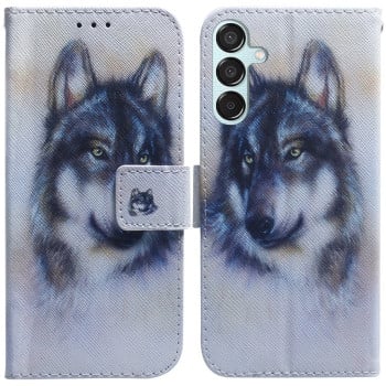 Чехол-книжка Coloured Drawing для Samsung Galaxy M15/F15 - Wolf