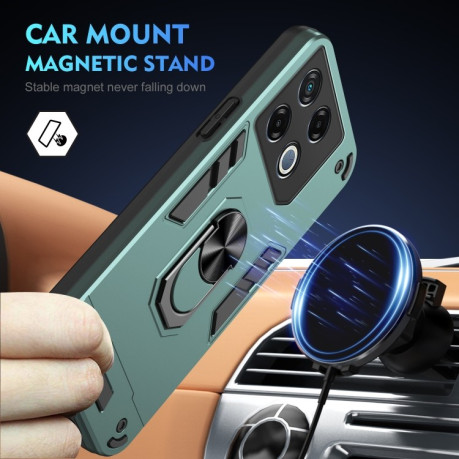 Ударозахисний чохол Metal Ring Holder для Infinix GT 20 Pro 5G - зелений