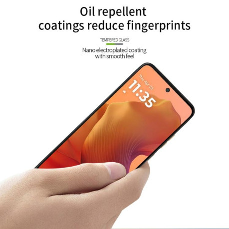 Защитное стекло MOFI 9H 3D Full Screen на Moto G05 / E15 / G15 / G15 Power - черное