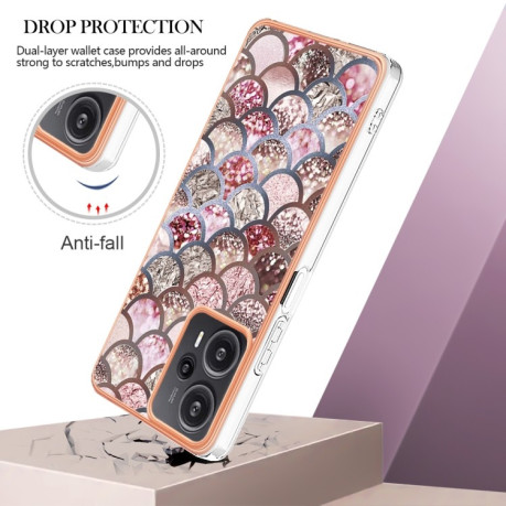 Противоударный чехол Electroplating IMD для Xiaomi Redmi Note 12 Turbo/Poco F5 - Scales
