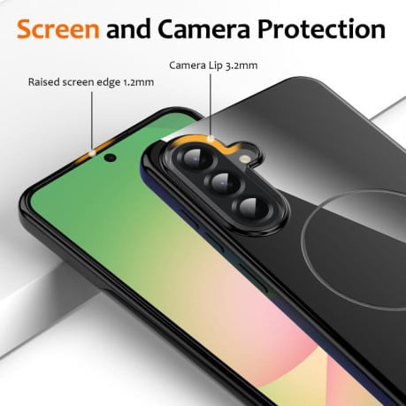 Чохол Glossy TPU Shockproof з MagSafe на Samsung Galaxy A17 5G/4G - чорний
