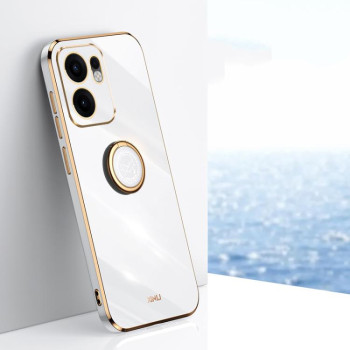 Чохол XINLI Straight Edge з тримачем-підставкою на OPPO Reno13 F 5G Global - білий