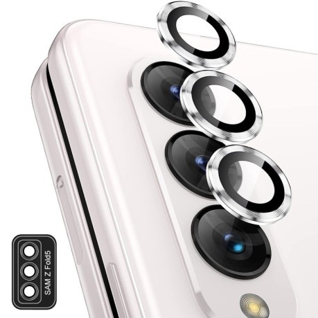 Захисне скло на камеру ENKAY Aluminium Samsung Galaxy Fold 5 - сріблястий