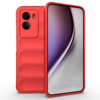 Силиконовый чехол Magic Flannel на Xiaomi Poco M7 4G 169mm - красный