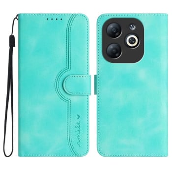 Чехол-книжка в стиле Retro мягкое покрытие Skin Feel серия Amile на Infinix Smart 8 - голубой