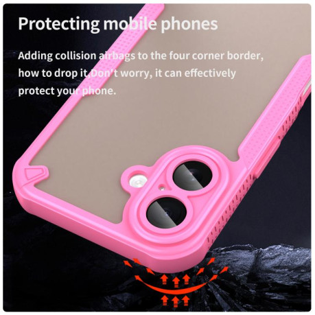Противоударный чехол Armor Glaze PC Hybrid для iPhone 17 - розовый