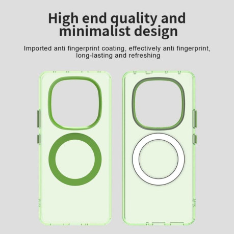 Протиударний чохол MagSafe Holder PC Hybrid для Xiaomi Redmi Note 14 5G - зелений