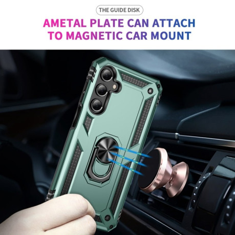 Противоударный чехол HMC 360 Degree Rotating Holder на Samsung Galaxy A16 5G - зеленый