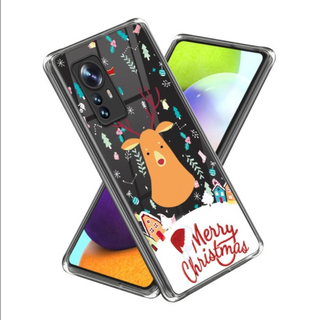 Противоударный чехол Christmas Patterned для Xiaomi 12 Pro - Christmas Elk