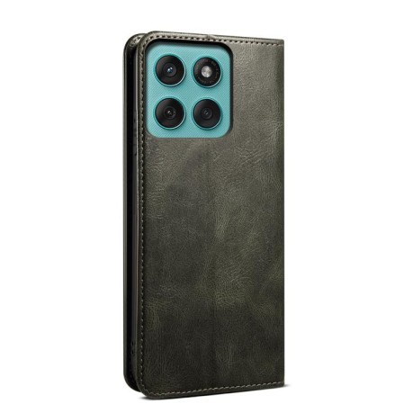 Чехол-книжка Simple Wax Crazy Horse для Motorola Edge 60 Fusion - зеленый