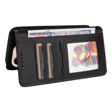 Чехол-книжка BETOPNICE BN-005 2 in 1 Detachable Imitate Genuine Leather для iPhone 16 Pro Max - черный