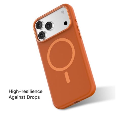 Противоударный чехол Mutural Karen Series Liquid Silicone MagSafe на iPhone 17 Pro Max - голубой