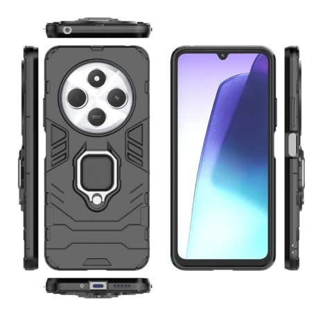 Противоударный чехол HMC 360 Degree Rotating Holder на Xiaomi Redmi 14C 4G/Poco C75/Redmi A4 5G - черный