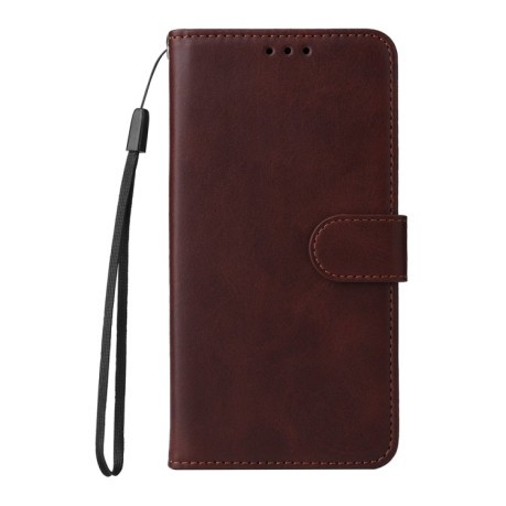 Чехол-книжка Classic Calf Texture Flip Leather для Realme 12 5G - коричневый