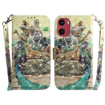 Чохол-книжка 3D Painting для Motorola Moto G05/E15 5G Global - Zoo