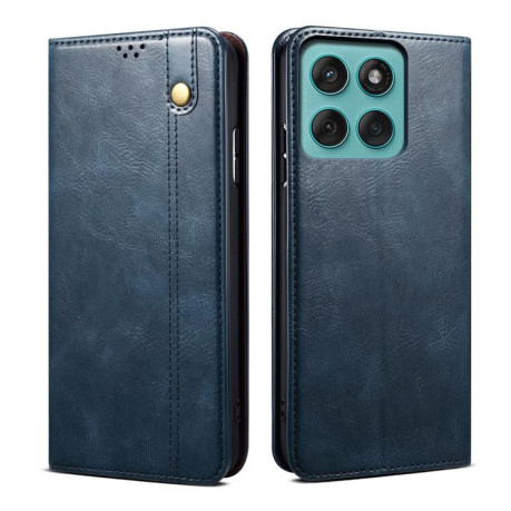 Чехол-книжка Simple Wax Crazy Horse для Motorola Moto G86 Power 5G - синий