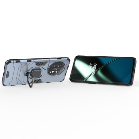 Противоударный чехол HMC Magnetic Ring Holder для OnePlus 11 5G - синий